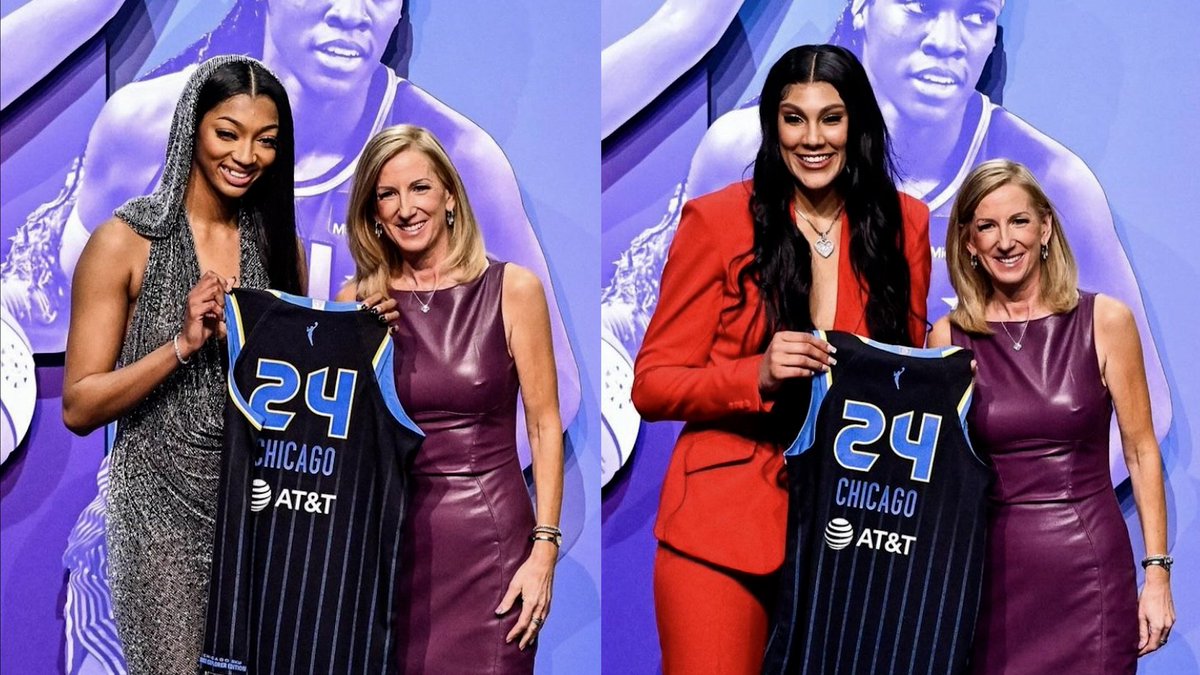 The Sky is the limit! ✈️ Welcome Angel Reese and Kamilla Cardoso to Chitown!! 🎉 The college women’s basketball stars are the newest members of the @ChicagoSky! We’re ready for the 2024 season to take off, are you?? 🏆