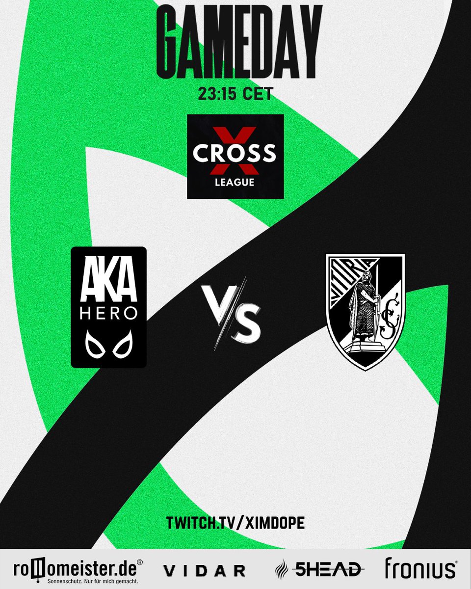 🚨 GAMEDAY 🚨 Today at 23:15 CET we are facing @vitoriascesport in the @Cross2KLeague! Stream: twitch.tv/ximdope - #BEAHERO 👽