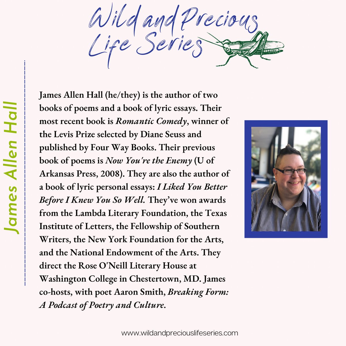The WPLS is celebrating #nationalpoetrymonth w/ a prompt a day! Prompt 16 is from WPLS former featured reader @jamesallenhall. 

#poetryprompts #poets #poetry #poetrycommunity #poetrylovers