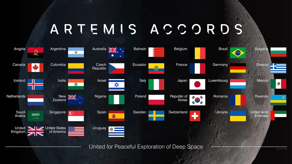 Welcome to the #Artemis Accords, Sweden 🇸🇪 Sweden became the 38th country to commit to peaceful exploration of deep space, the Moon, and beyond. Välkommen! go.nasa.gov/49z8Ag0