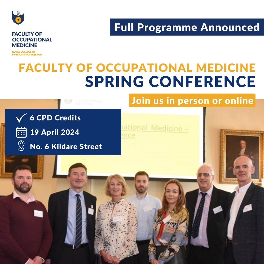 Faculty of Occupational Medicine Spring Conference | Full Programme Announced 📅 19 April 2024 ⁠ ⏰ 9am - 4pm 6️⃣ CPD credits⁠ View the agenda and register now 👉 eur.cvent.me/qYz9w