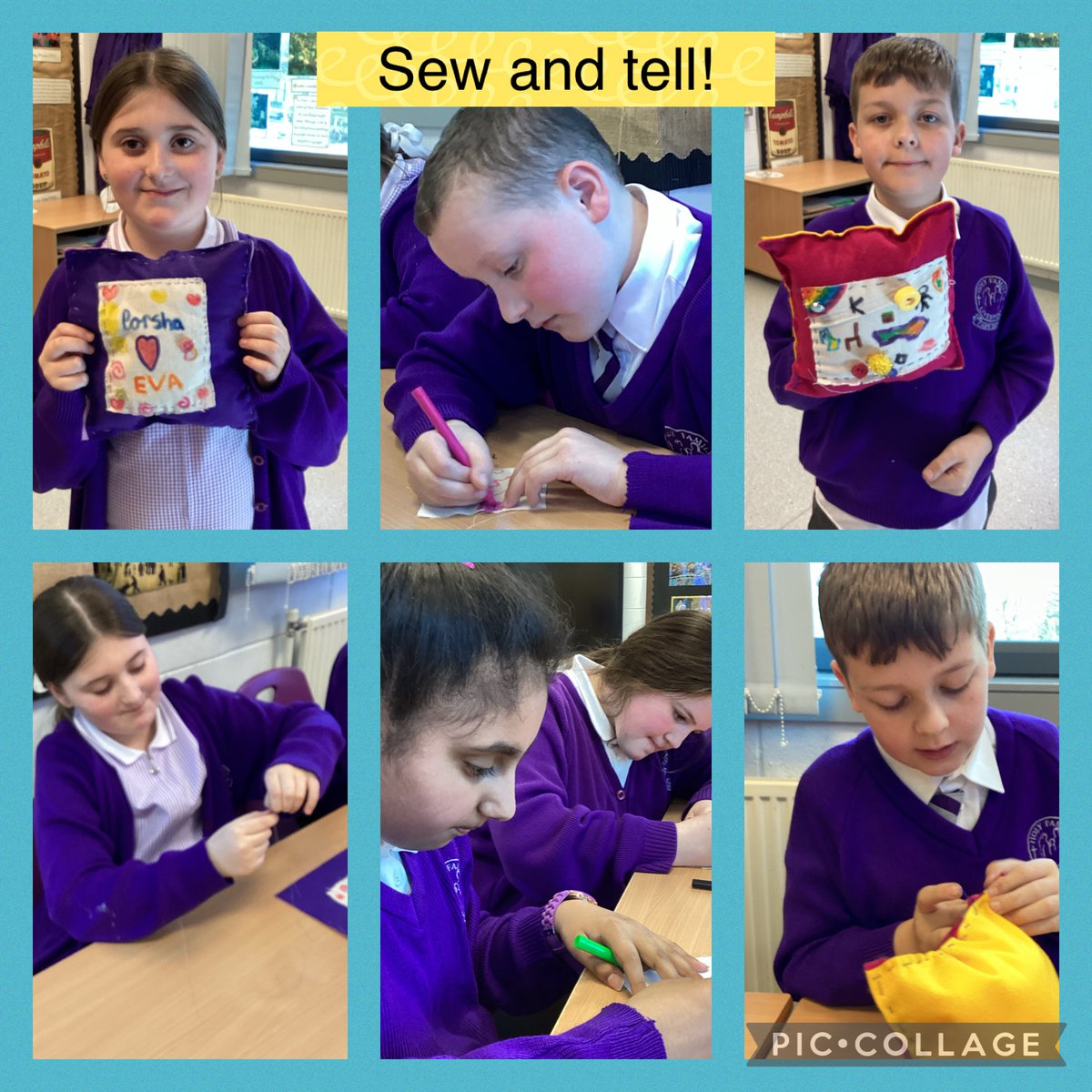 We have some new crafters in our group this week! All showing enthusiasm, determination and resilience designing and creating their own fidget cushions. It’s great to sew and chat together! #mentalwellbeing