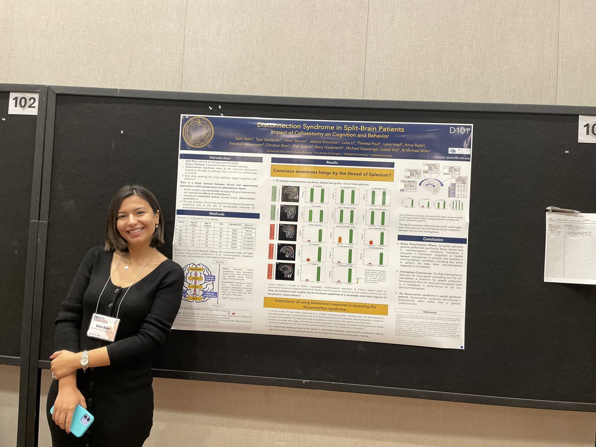 jsimonson00's tweet photo. @tylersantander @henri_etel @postlelab @MillerLabMIT @kap101 @selinbekir presented a poster on Disconnection Syndrome in a new cohort of Split Brain patients 🧠 on day 3 of #CNS2024, and we all got to explore more of beautiful downtown Toronto! https://t.co/zEy7a7ULGM