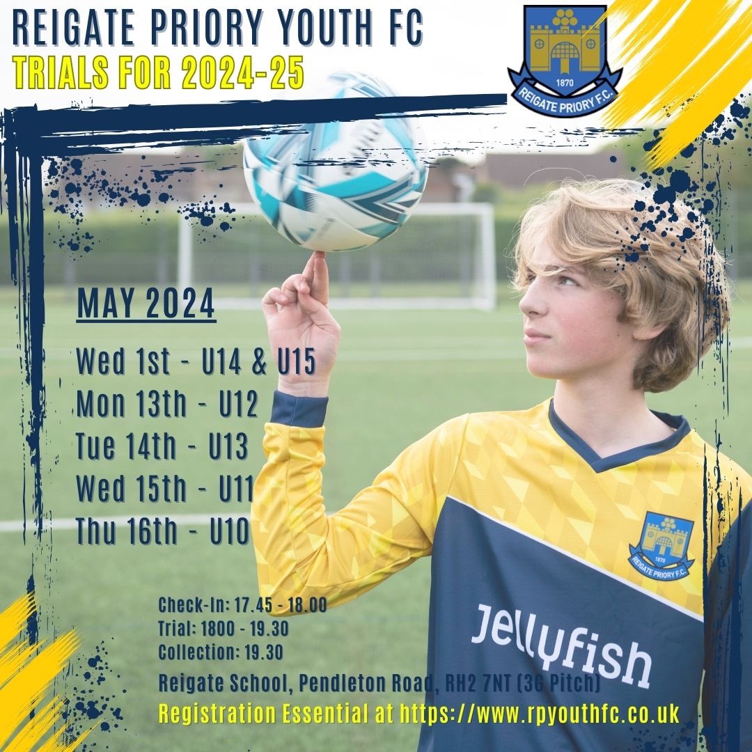 Please share! Football ⚽️ Trials ⬇️⬇️⬇️ #Surrey #Reigate #Redhill