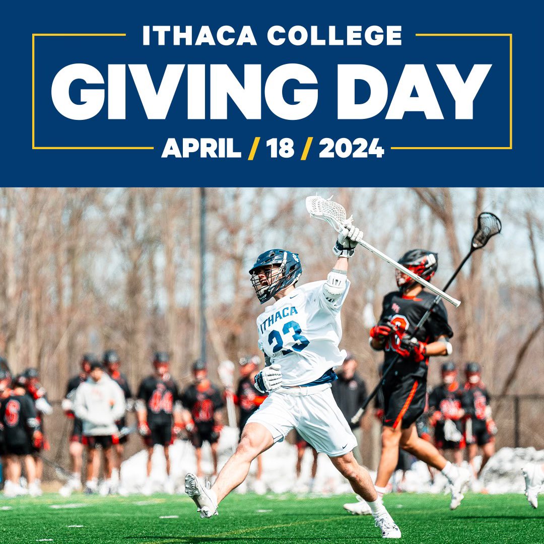 Giving Day is only 2 days away! Please consider donating to support Ithaca Men’s Lacrosse at this link: givingday.ithaca.edu/campaigns/mlax… #GoBombers