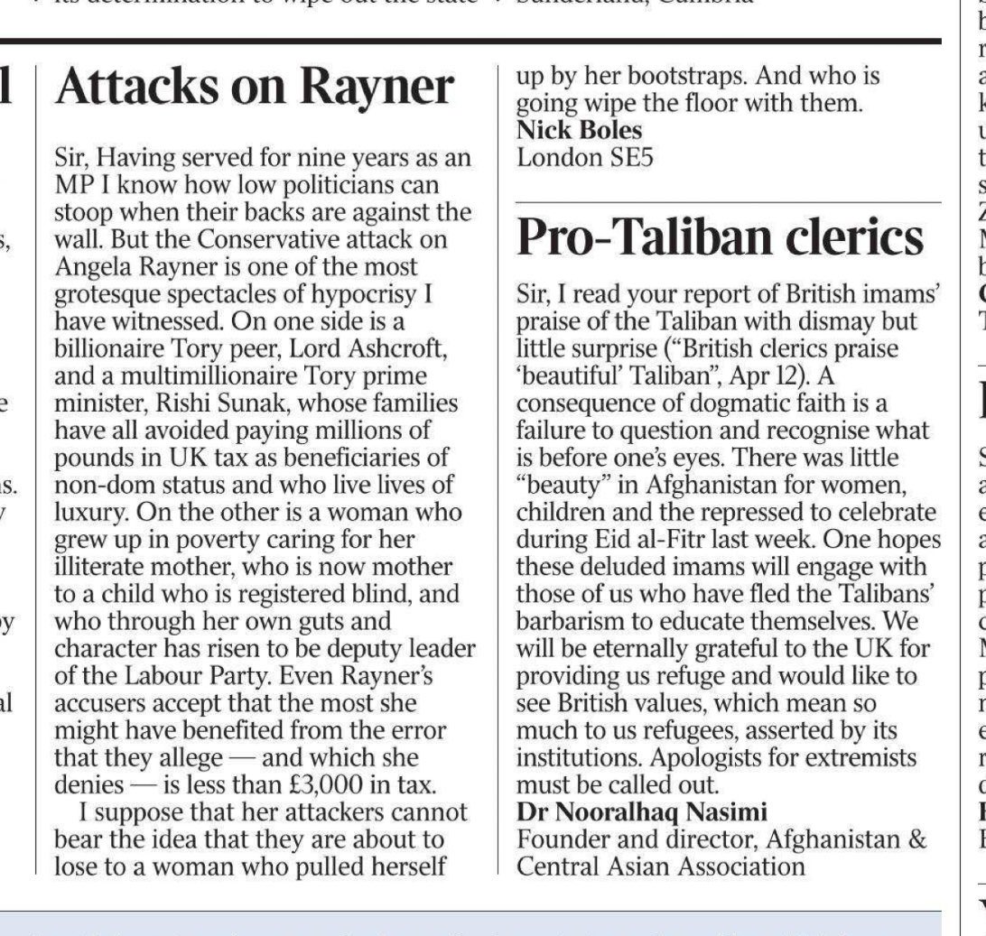 FOUND - a Tory with a sense of morality Former Tory MP Nick Boles letter to The Times slamming the rank hypocrisy of Ashcroft (non dom billionaire) and Sunak (formerly non dom super rich wife avoiding taxes until discovered) haranguing Angela Rayner. He sees it as we see it 👀
