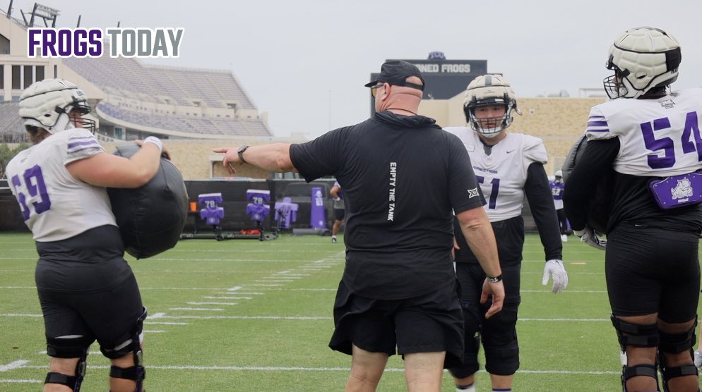 Spring Practice 10 @TCUFootball perspective up front from Paul Oyewale & Coltin Deery @CoachRickerOL @AAFrogDC #TCU #GoFrogs Watch Here: frogstoday.com/spring-footbal…