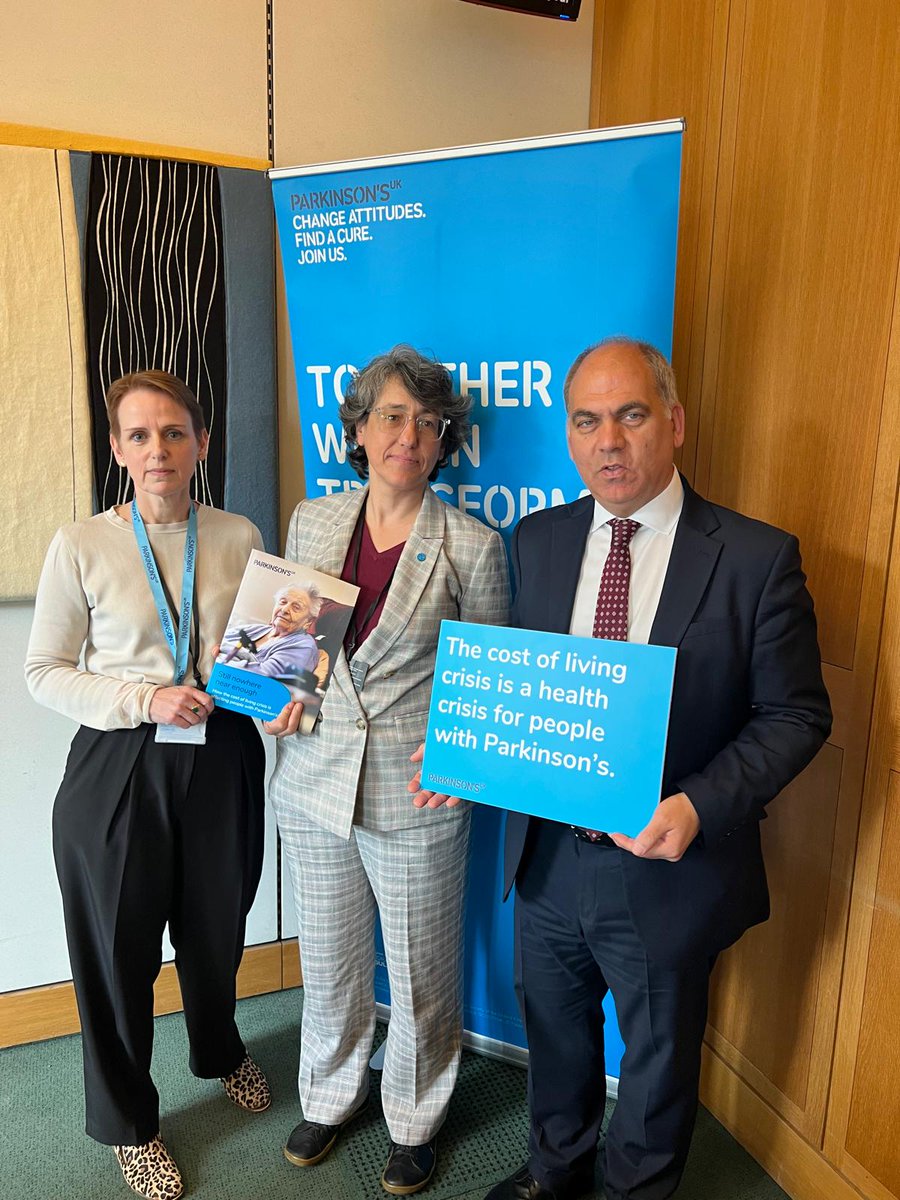 Important to meet with @ParkinsonsUK in Parliament today to hear about the impact of the cost of living crisis on people with Parkinson’s. It’s clear the Government must do more to support people with the condition. #StillNowhereNearEnough