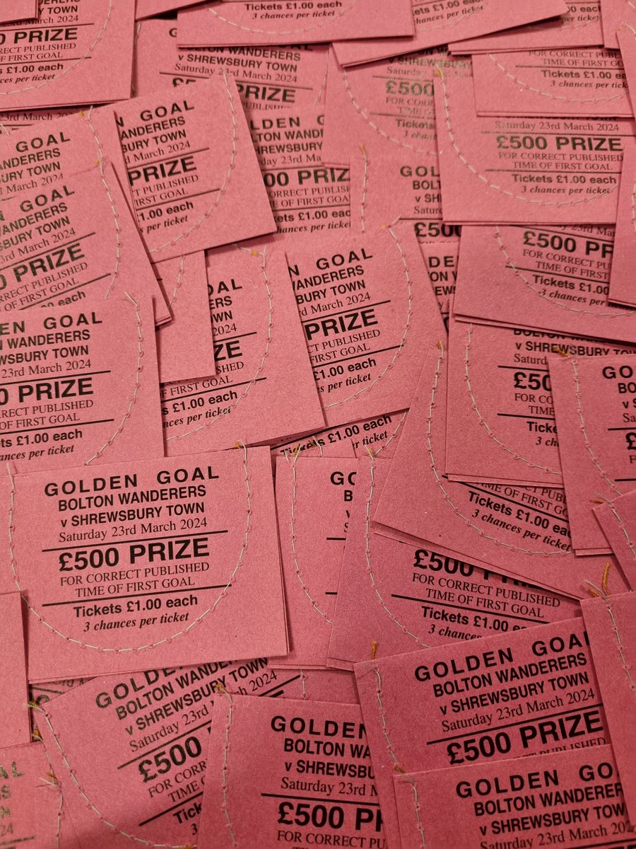 If your turnstile isn't covered please get your tickets off Ann or Steve. Don't miss out on one of the last chances to win £500 this season. #bwfc