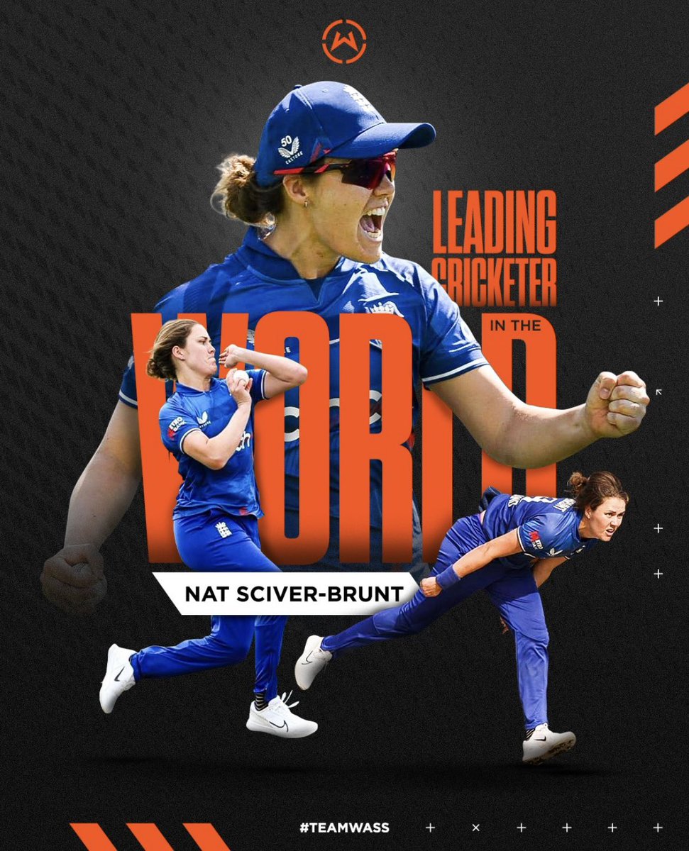 Best. In. The. World 👑 @natsciver receives @WisdenCricket award for Leading Cricketer in the World (Women), in doing so, she is the first British woman to be recognised for this prestigious title. Huge congratulations on a richly deserved accolade!!