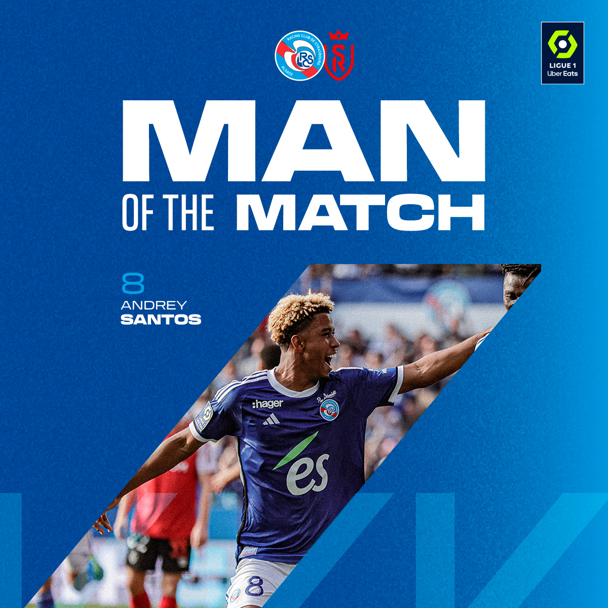 👏 Well done @04Andrey 👏

Andrey Santos was named Man of the Match for #RCSASDR