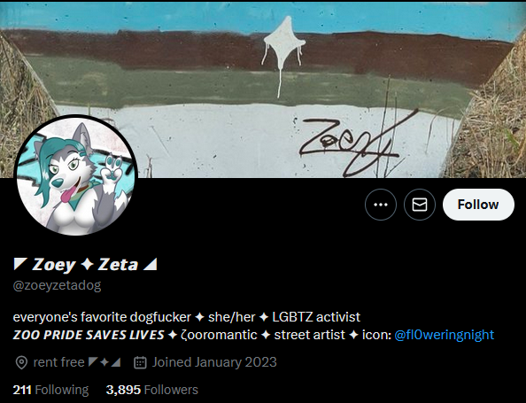 FurAgainstAbuse's tweet photo. 👥 Found another influential zoo.
> They have nearly 4,000 followers. Look into them to see if you can find any other big zoos.
> They are trying to add the Z aswell. These people are the most harmful.
#furry #furrycommunity #furryfandom #furries https://t.co/Zp5f6t71tw