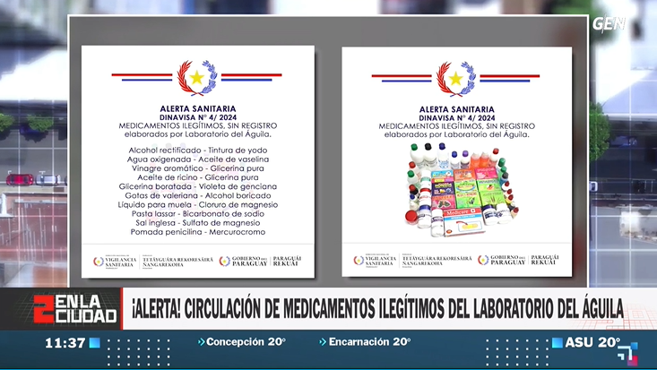 #AlAire970 | 📞 Dr. César Cristaldo, director de Vigilancia de Dinavisa 💊Alerta por circulación de medicamentos ilegítimos del Laboratorio del Águila. 👥#2EnLaCiudad 📺@SomosGEN 📻#Universo970AM