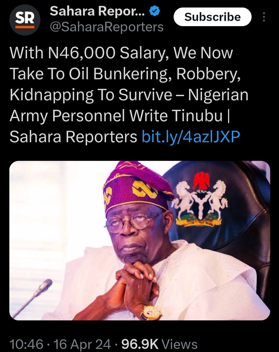 Honestly, Nigeria is f*cked.
🔺First you recruit captured Boko Haram terrorists into your army;
🔺Next, you send then to south to go & kill Biafrans;
🔺Then, they inform you they can't survive on meagre N46k (USD40) per month & resort to robbery & oil bunkering.
THE ZOO IS F*CKED
