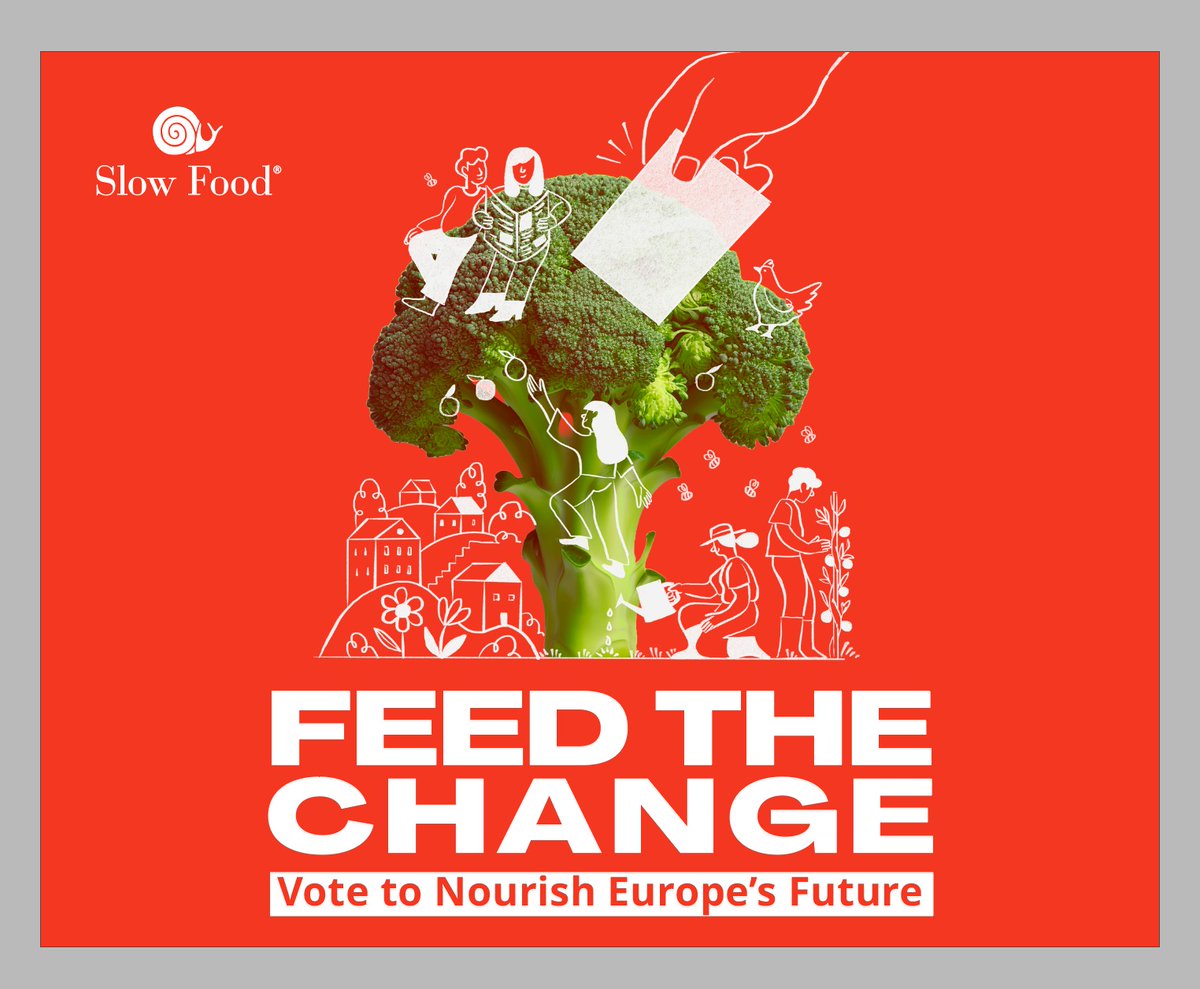🗳️ During #EUElections2024, #FeedTheChange! 🌱 June 6-9, advocate for fairer food policies in the EU elections. Check our 5 key demands for sustainable farming, local food systems, and access to healthy food for all feedthechange.slowfood.com Share your ideas and tag @slowfoodHQ!