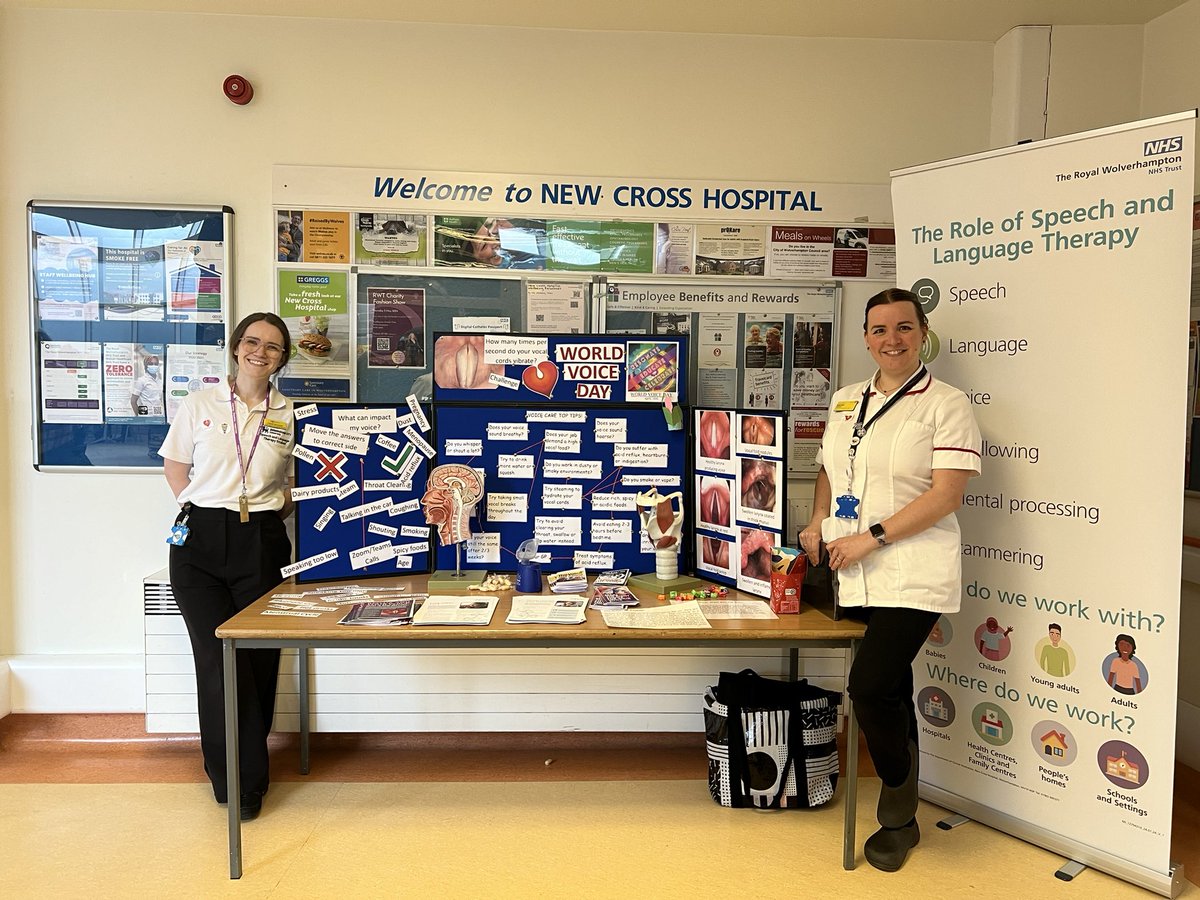 Harriet Atherton (@harriet_slt) on Twitter photo #WorldVoiceDay! What a fantastic day. We’ve had lots of visitors stop by to ask questions about vocal health and to take part in our challenges. Really lovely to work with our SLT Student, who was excellent at explaining our top tips! <a href="/RWT_NHS/">The Royal Wolverhampton NHS Trust 🏥</a> <a href="/SLTatBCU/">SLT at BCU</a> <a href="/SLTManager/">Charlotte Colesby</a> #voice #WorldVoiceDay! What a fantastic day. We’ve had lots of visitors stop by to ask questions about vocal health and to take part in our challenges. Really lovely to work with our SLT Student, who was excellent at explaining our top tips! <a href="/RWT_NHS/">The Royal Wolverhampton NHS Trust 🏥</a> <a href="/SLTatBCU/">SLT at BCU</a> <a href="/SLTManager/">Charlotte Colesby</a> #voice