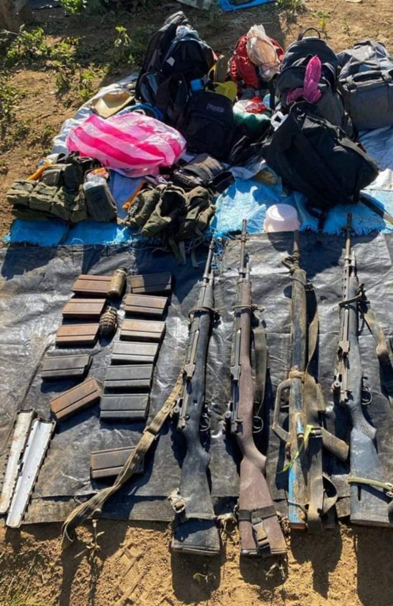 #Philippines 🇵🇭: Three #ISEAP (#ISIS - East Asia Province) militants were killed by Security Forces in Lanao del Norte, #Mindanao. As a result three M14 rifles, Mk 2 hand grenade, a dummy M16A1 rifle, 7.62mm magazines/ammo etc... were captured from the militants.