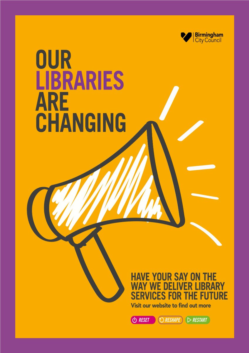 As part of the #librariesconsultation, there will be in person consultation sessions for each #Constituency Hall Green Library is part of #hallgreen constituency. Meeting will be on the Friday 26th April, 10.45am-1.30pm at Sparkbrook Community Centre 34 Grantham Rd. B11 1LU.