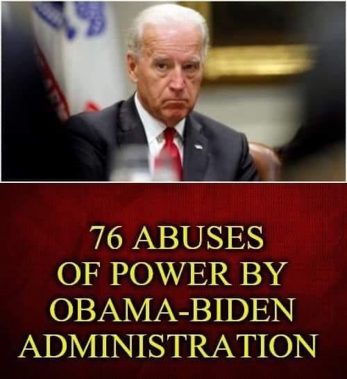 76 abuses of power by Biden and Obama as reported by Senator Ted Cruz. Document listing the abuses here: cruz.senate.gov/imo/media/doc/…