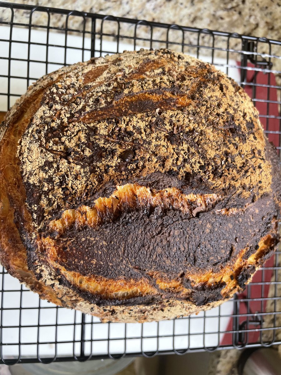 The sourdough is a bit toasty…oh  boy.  #sourdough #bread