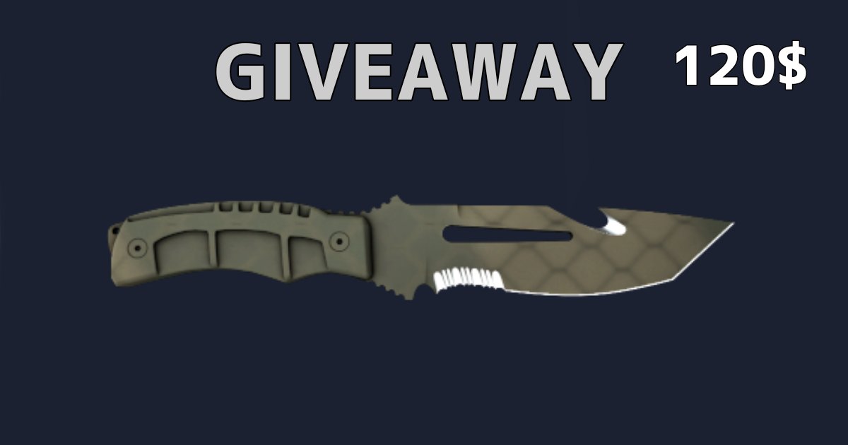 🔥Survival Knife | Safari Mesh $130 Join our giveaway now! 🎁What needs to be done: ✅Follow @barfires + @SkinPlaceOff ✅Retweet + Like ✅Tag 2 Friends Ends in 7 days🍀 #CSGOGiveaway #CS2Giveaway #csgoknife #csgoskins #csgocases #CSGO2  #Giveaway #gaming