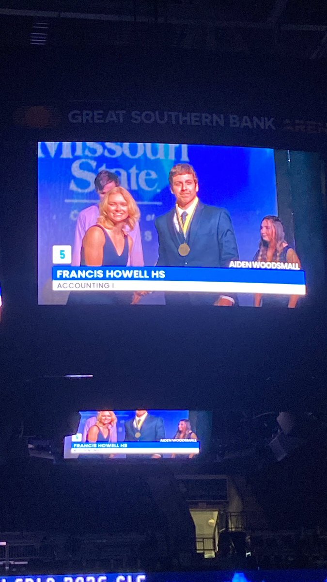 Congrats to Aiden Woodsmall for finishing 5th in Accounting!