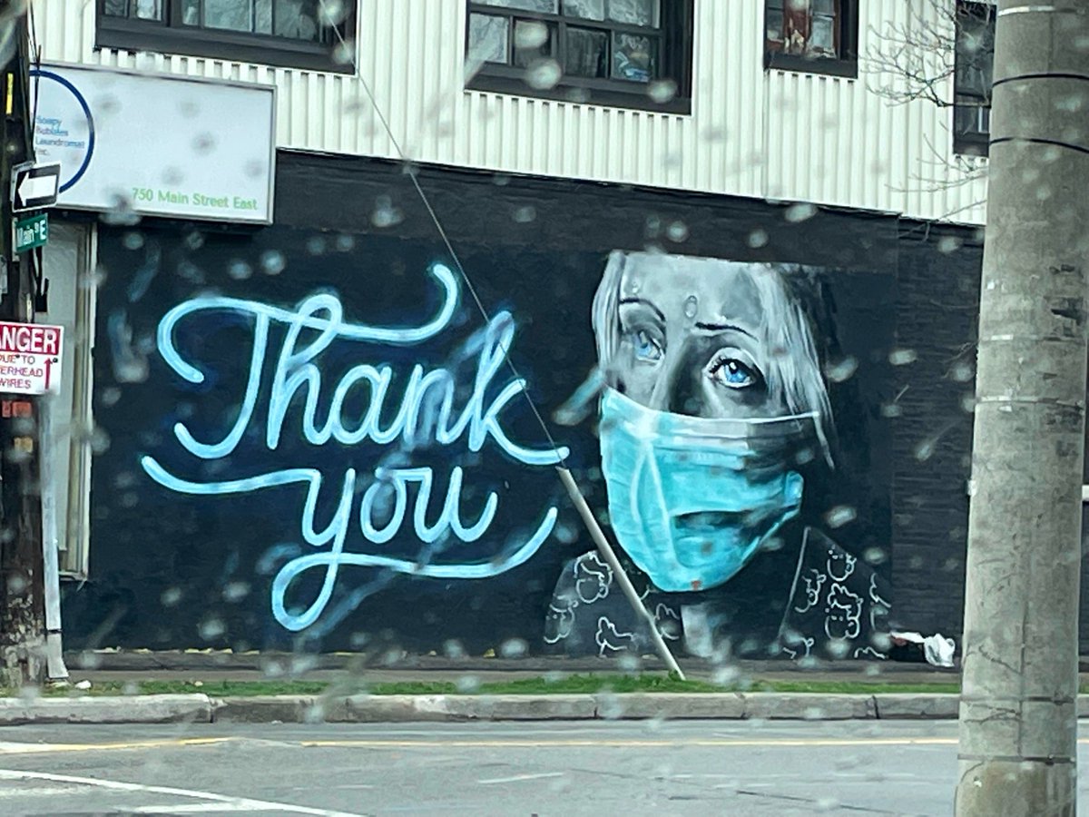 Saw this mural downtown. Remember when we cheered for nurses each night to thank them as our Healthcare Heroes? #hamont #onpoli #cdnpoli #ONhealth