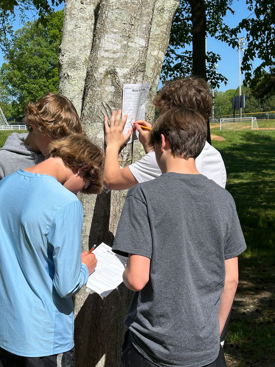Ms. Boswells class enjoyed a World War I scavenger hunt in this gorgeous weather! @aghoulihan @ucpsnc @jpdelucia
