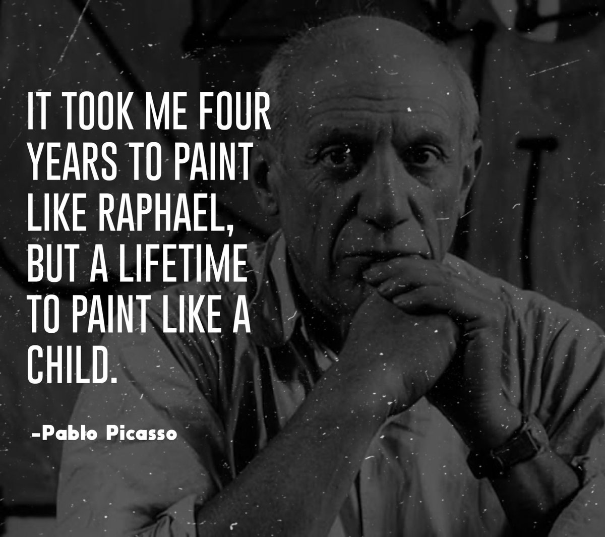 A simple statement🗣️ with a powerful meaning by Pablo Picasso 👇

Kindly tag an art lover to this post 
#art
#painting
#pablopicasso
#blackartist
#creativity
#artgallery
#Africanart
#Nigerianartist