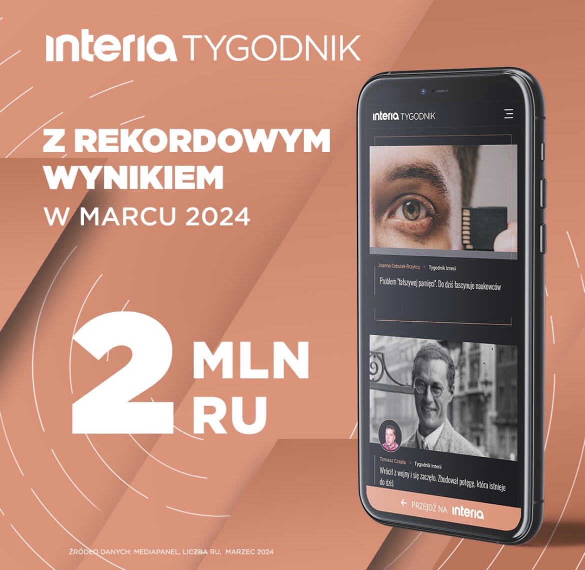 KarolinaOlejak's tweet photo. Tygodnik koordynuję już 2 lata, więc urodzinowo 2 mln RU. Uwielbiam nasz magazyn ❤️

*Tygodnik Interii pierwszy raz w historii przekroczył barierę 2 mln RU. Według badań Mediapanelu w ciągu roku (marzec 2023 – marzec 2024) zwiększył swój zasięg 4x. Bardzo dziękujemy za zaufanie! https://t.co/DIMt92367P