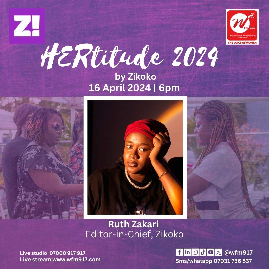 Join the interview with Ruth Zakari (@dzakari__) editor-in-Cheif of @Zikoko_Mag today at 6pm as she talks all things #HERitute2024! Call Live Studio: 07000 917 917 SMS/WhatsApp: 0703 175 6537 Livestream wfm917.com