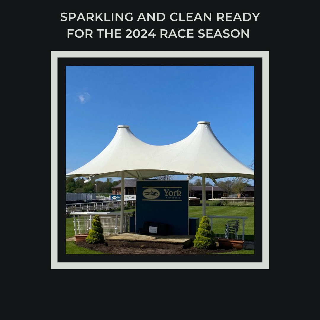 The season is fast approaching but we’re ready for you #coopersmarquees #marqueehire #raceseason #sparklingclean #racecourse #yorkraces @coopersmarquees @yorkracecourse