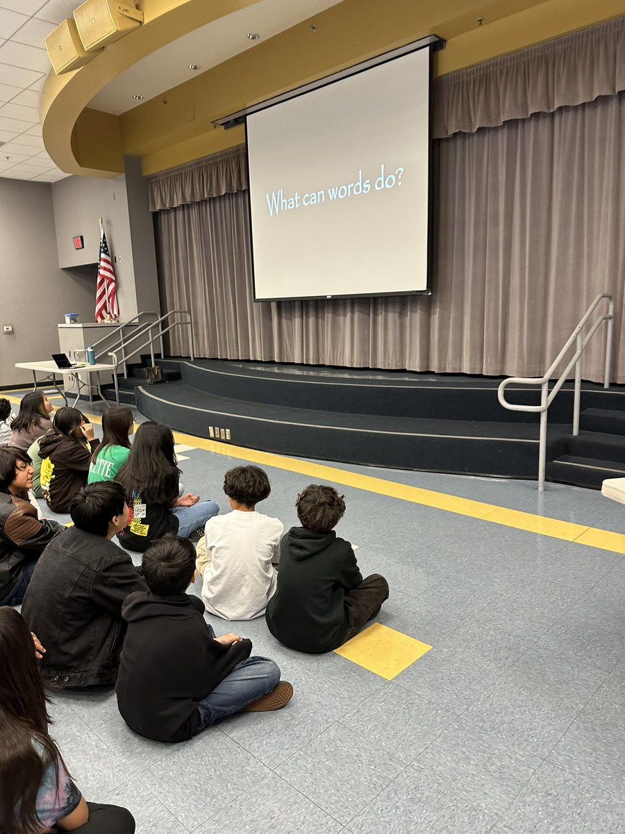 FullertonSel's tweet photo. So happy to be invited to @Sunset_Lane_FSD to provide 2 assemblies for 6th graders about the power of our words.  A very important reminder for these scholars as they soon transition to junior high. 😊#kindnessmatters #FSDlearns #FSD  #FSDsel
#SEL #FSDPBIS @fullertonsdconnects https://t.co/MUxUqoYLBW