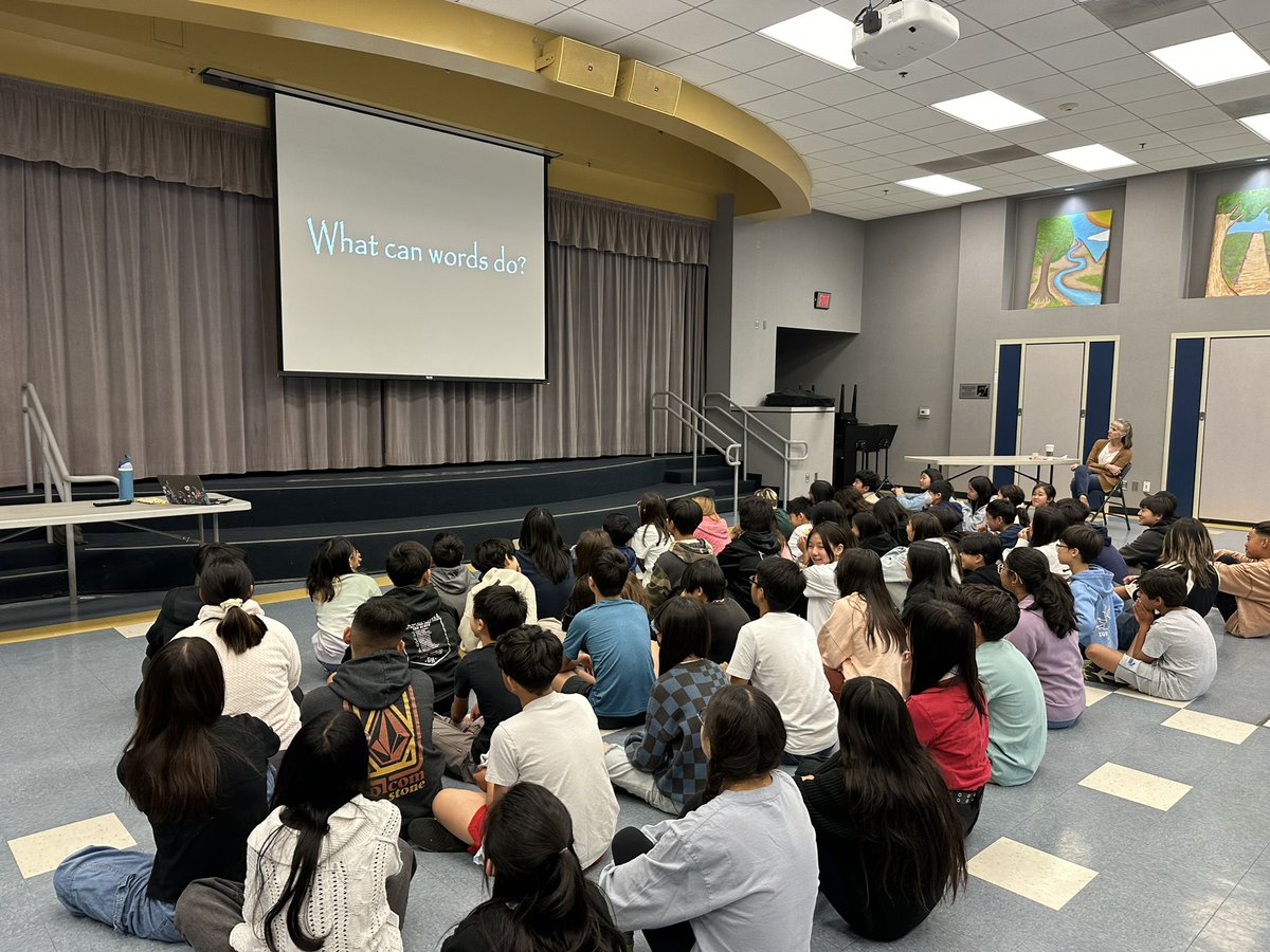 FullertonSel's tweet photo. So happy to be invited to @Sunset_Lane_FSD to provide 2 assemblies for 6th graders about the power of our words.  A very important reminder for these scholars as they soon transition to junior high. 😊#kindnessmatters #FSDlearns #FSD  #FSDsel
#SEL #FSDPBIS @fullertonsdconnects https://t.co/MUxUqoYLBW