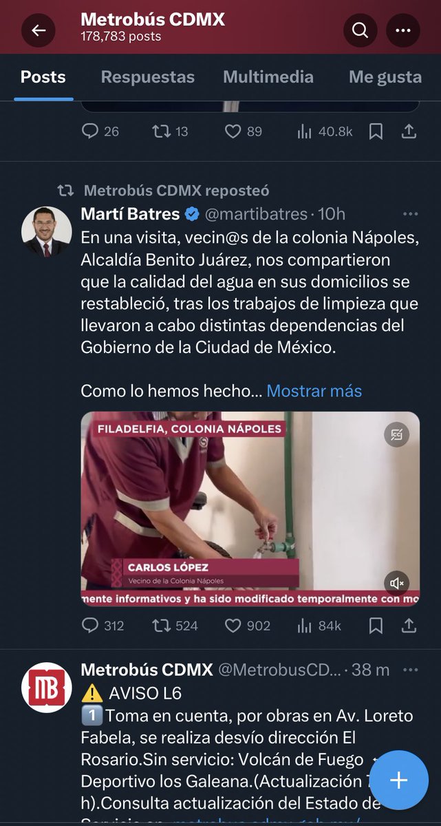 Los CM de @MetrobusCDMX tienen muuuucho tiempo para retuitear las estupideces del porro @martibatres pero no tuvieron tiempo para actuar ante una denuncia previa al asesinato ocurrido a manos de su conductor. @BicireporteraDF @AbbeyKingsley