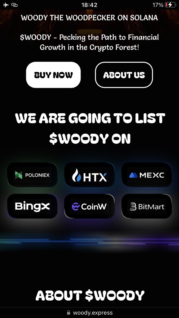 ryptoGemHunter's tweet photo. 2020 - You missed $DOT
2021 - You missed $SHIB
2022 - You missed $PEPE
2023 - You missed $MEE
In 2024, don’t miss $WOODY 👀🚀

Mcap only 3500$ 👀

Sol Ca: 5ish3C97mYsN5jcKyQqEUgdEDnqh26aZZCbQUigkRaMw 

DYOR!

#Toshi #Brett #Wif #Meme #Mumu #Bonk #Roost #Peng #Ponke #floki #xrp https://t.co/D22W3pmdB6