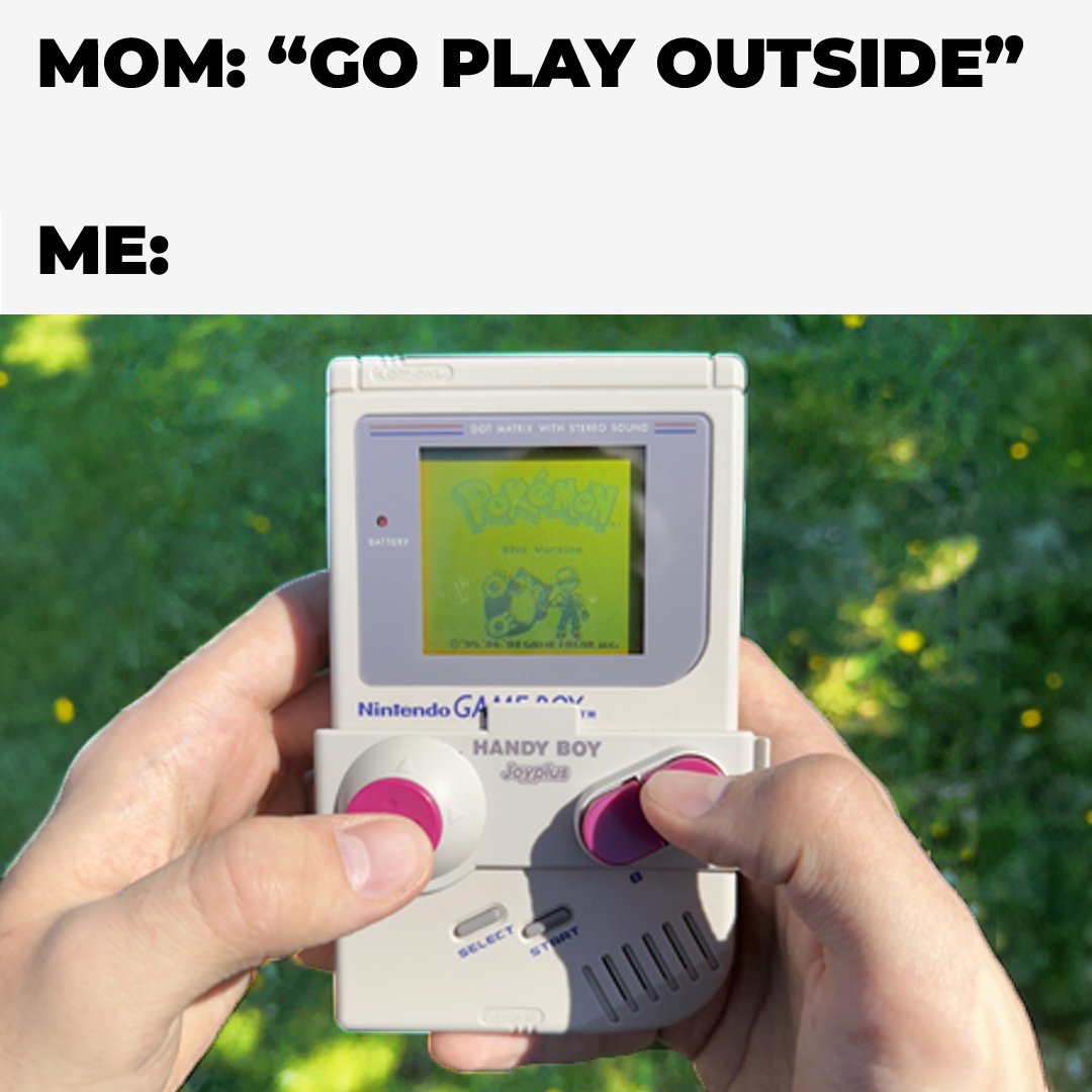 Who else 'played' outside? . . . #gameboy #pokemon #90s #90skids #nostalgia #outside #90snostalgia #snorelax #nintendo #childhoodmemories #retrogames #retro #outside #freshair #retrogaming #meme