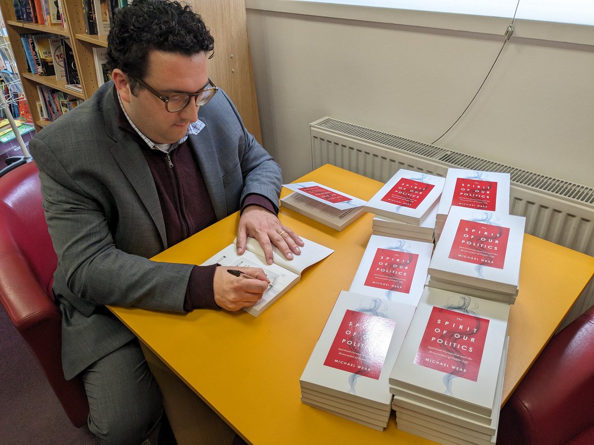 Great to have @MichaelRWear over for breakfast with us at @Theosthinktank today, then over to @CHBookshop to sign copies of his book - they'll be on sale at our event tonight, where I'm hosting conversation between Michael & @MarvinJRees - with an intro from @mountainskies