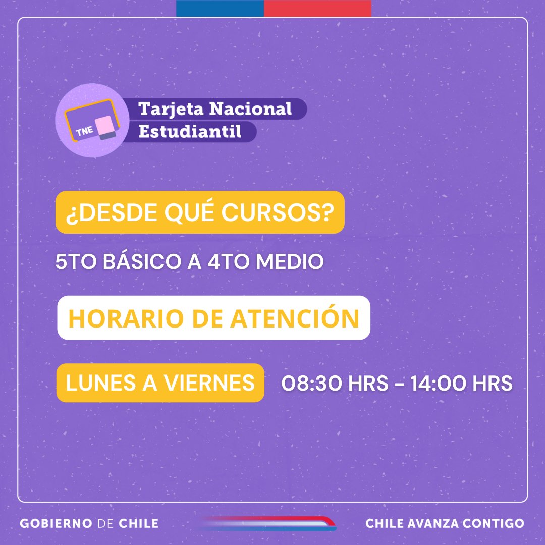 JunaebAtacama's tweet photo. 🟣 ¡Atención estudiantes de la Provincia del Huasco!

En nuestra delegación de #Vallenar está habilitado módulo de captura fotográfica 📸 para tu #TNE 2024.

➡️ Si eres estudiante de 5to básico a 4to medio, acércate a nuestras oficinas y #TómateLaFoto. https://t.co/UwcbpyLaQv