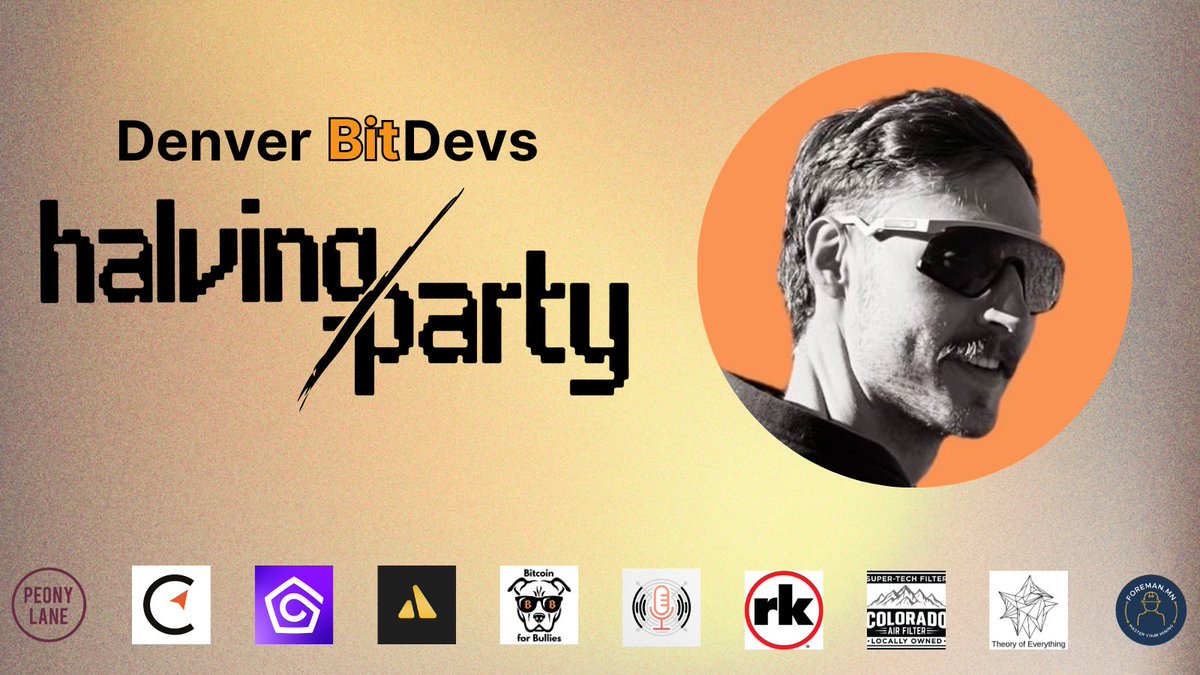 We're excited to be joined by @tylerkstevens as a guest speaker at the @DenverBitDevs halving party! Join us! meetup.com/denver-bitdevs…