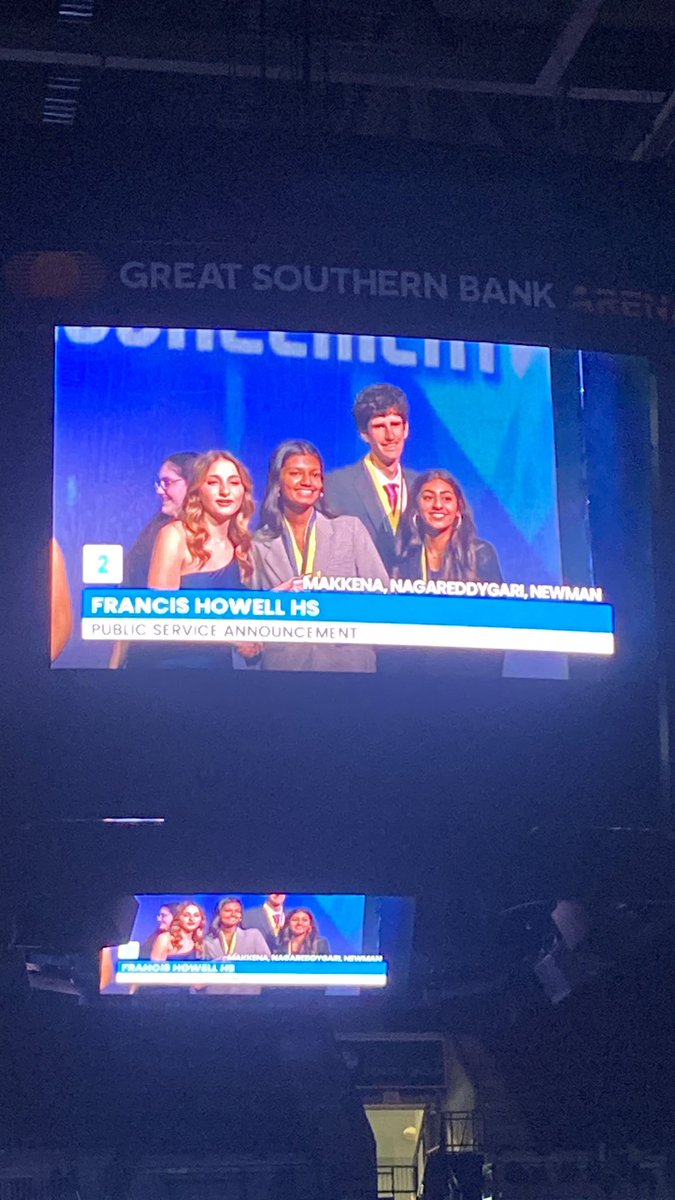 FHHSFBLA's tweet photo. Congrats to Anvitha, Pooja, and Max for finishing  2nd in Public service announcement https://t.co/ICEbwLpiKc