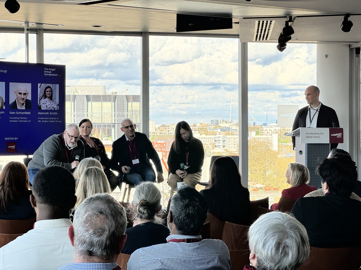 Our final panel of the day is about structuring your angel group! Welcome to #AnthonyLyall (@DigiCatapult), #MartinAvison (@AngelGroupsT), @thumyeemun (@angelacademe), #HannahSmith (@AngliaCapital) & #DanSchonfeld (@VeridianVenture) #AngelGroupSymposium