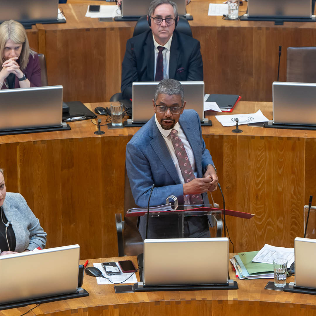 Vaughan Gething faced the spotlight today as he made his debut as First Minister during Questions to the First Minister in the Senedd.