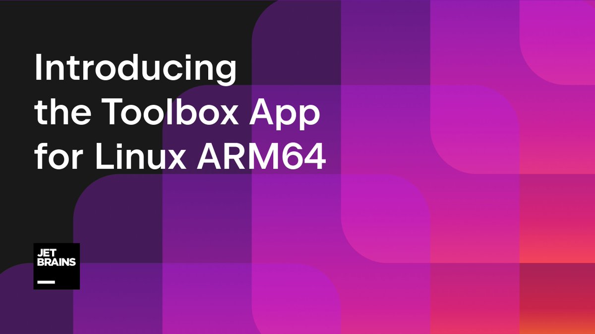 JetBrains Toolbox (@jbtoolbox) on Twitter photo Calling all Linux ARM64 users! We’ve just released a native build of Toolbox App for you!
Toolbox App 2.3 also comes with a change to the default proxy settings, a new community translation, and updates to the installer for Windows.
👉 jb.gg/toolbox2-3 Calling all Linux ARM64 users! We’ve just released a native build of Toolbox App for you!
Toolbox App 2.3 also comes with a change to the default proxy settings, a new community translation, and updates to the installer for Windows.
👉 jb.gg/toolbox2-3