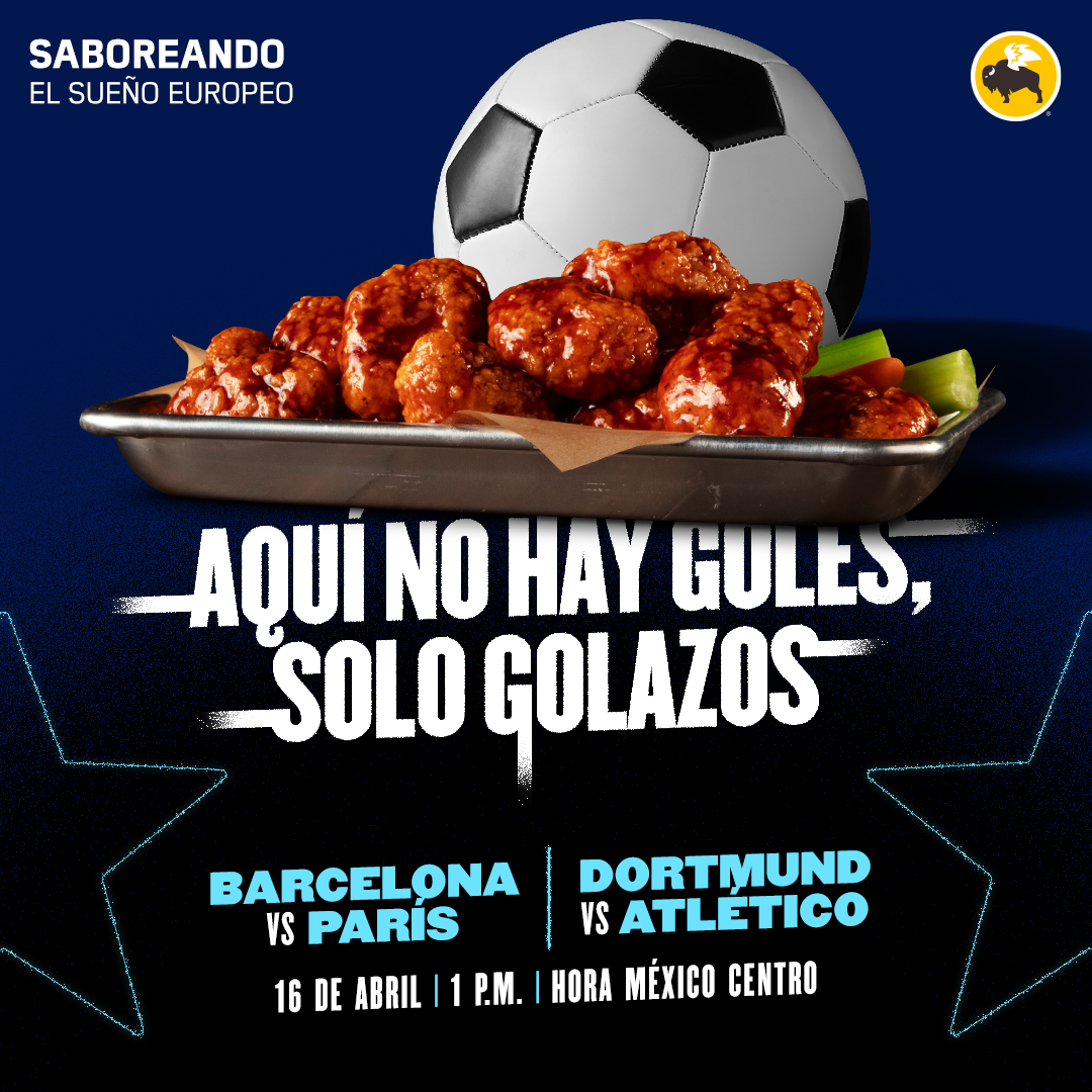 Lo que todos queremos hoy está a tu alcance. 🍻🍗 ¡Disfruta aquí los Cuartos de Final de la Liga de Campeones! ⭐⚽ #SaboreandoElSueñoEuropeo