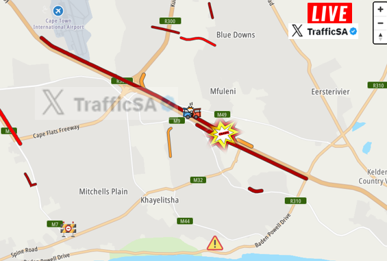 Cape Town - N2 Highway: #CRASH DELAYS at Khayelitsha (pedestrian involved)