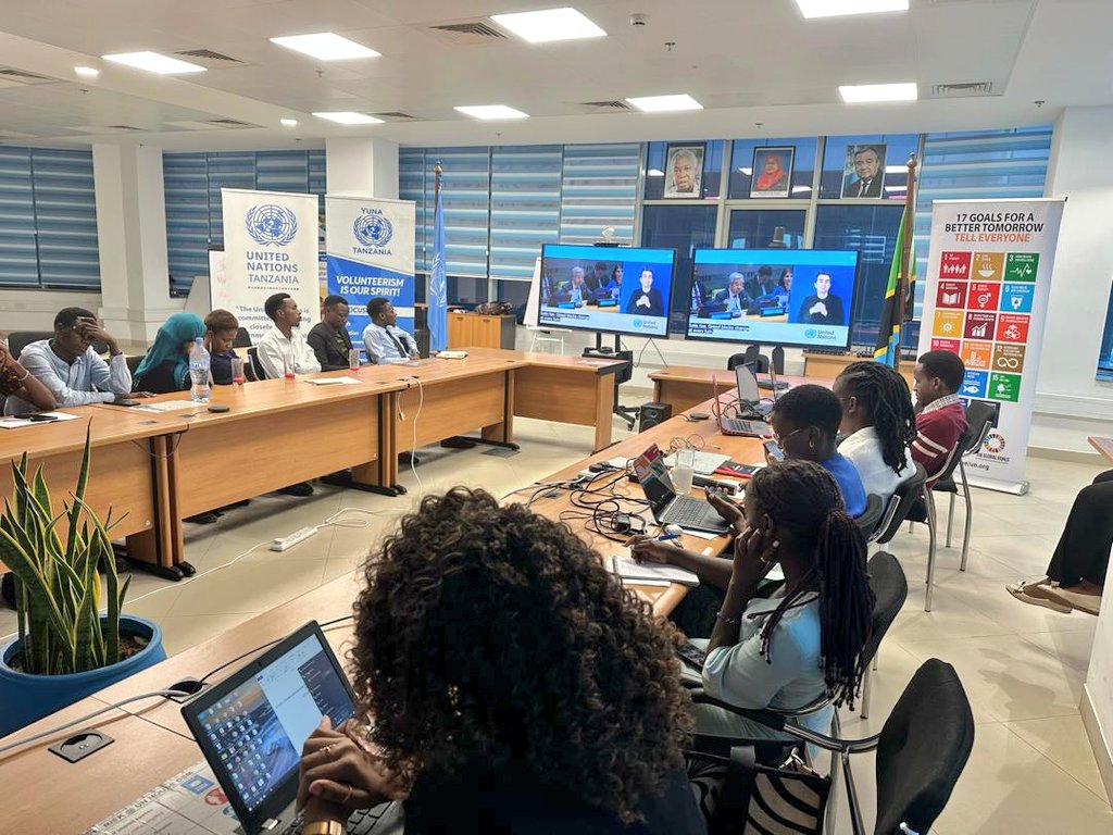 🎉 We're hosting a vibrant watch party in partnership with @YUNA_Tanzania for the opening of the #ECOSOC Youth Forum! 🌍✨ A big thank you to all the incredible youth who joined us. Together, we're engaging in global dialogues and making a difference! 🙌 #ECOSOC2024 #YOUTH2030