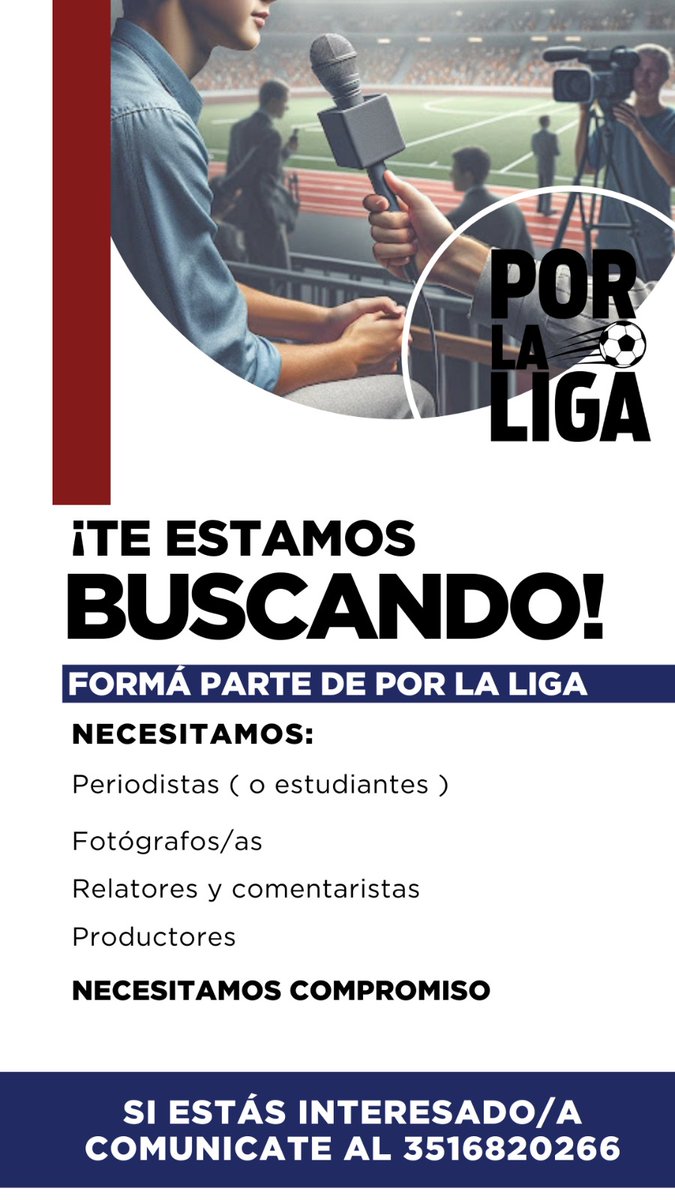 TE ESTAMOS BUSCANDO!!!! 

#porlaligacba