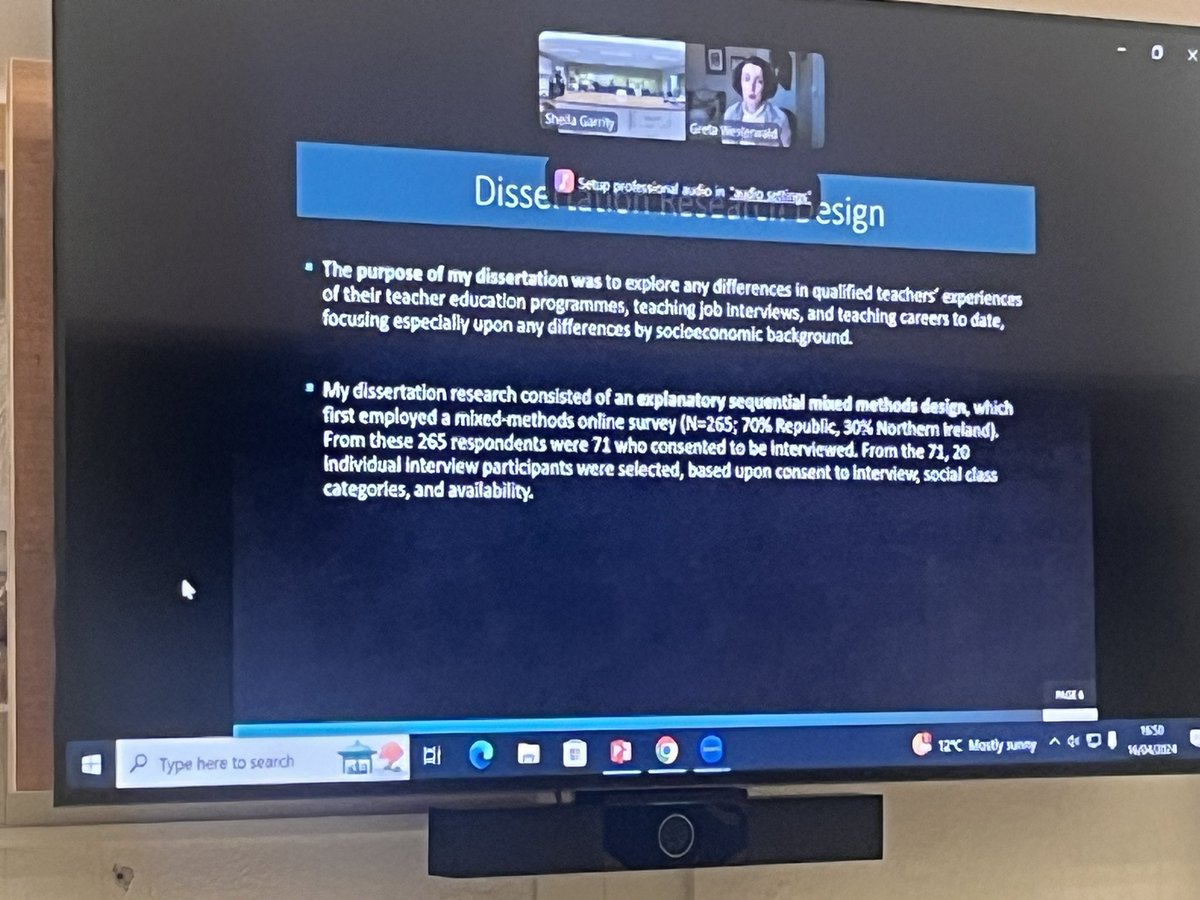 Really engaging discussion by @GWesterwald about her research with teachers from diverse social class backgrounds & their views about #TeacherDiversity #PGRS2024 @edtechne