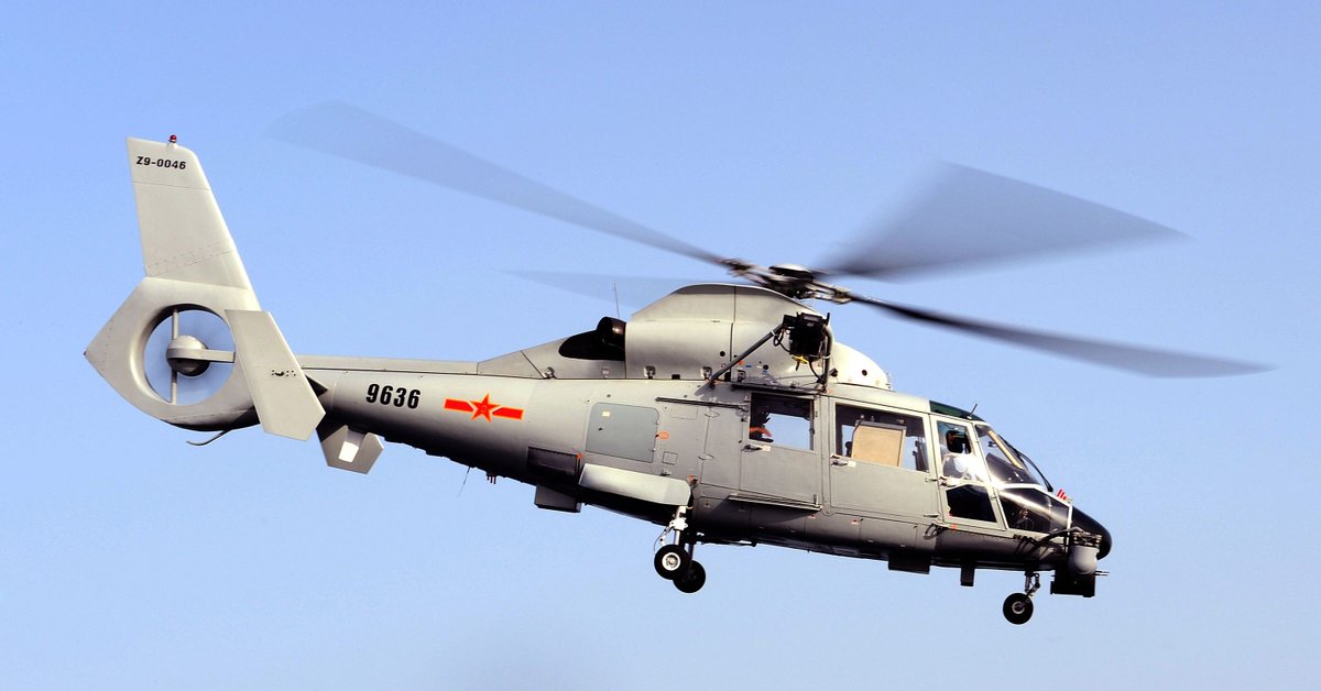 Yesterday a PLA shipborne helicopter was detected operating off *east coast* of Taiwan at just 27 miles, likely a Harbin Z-9 from a PLAN destroyer/frigate. This isn't new, happened many times before, but shows how vulnerable Taiwan's east coast is against PLA's naval air force.